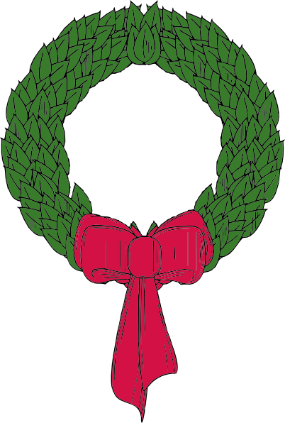 402x596 Christmas Wreath Clip Art