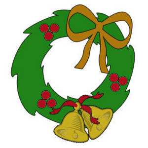 300x300 Clipart Picture Of A Christmas Holly Wreath