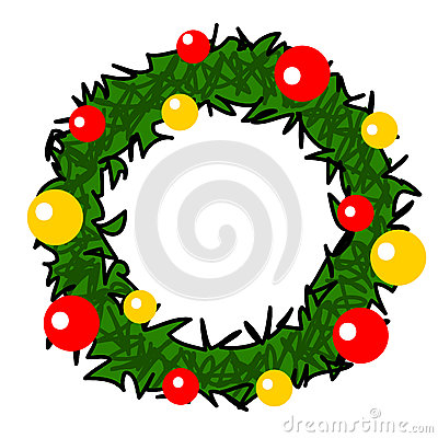 400x400 Christmas Wreath Cartoon Clipart Panda