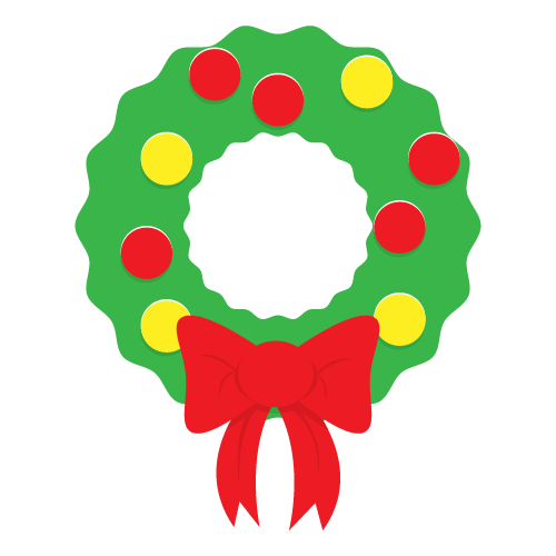 500x500 Free Christmas Wreath Clip Art