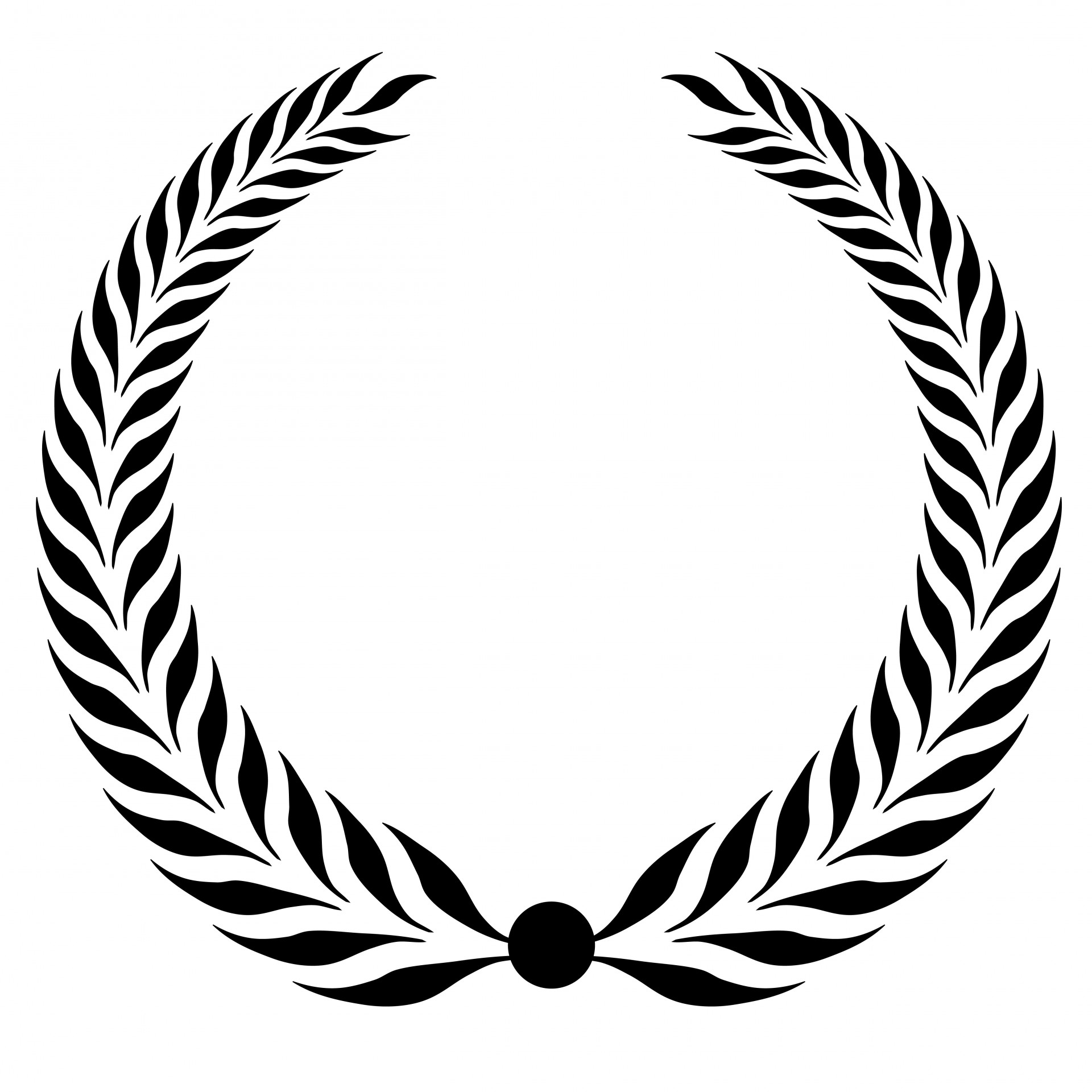 1920x1920 Laurel Wreath Clipart Black Free Stock Photo