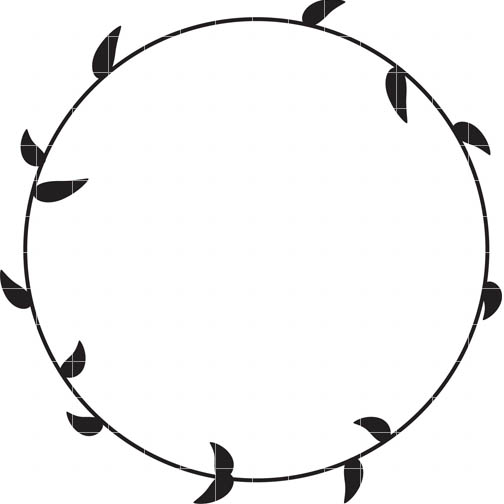 504x504 Black Wreath Clipart