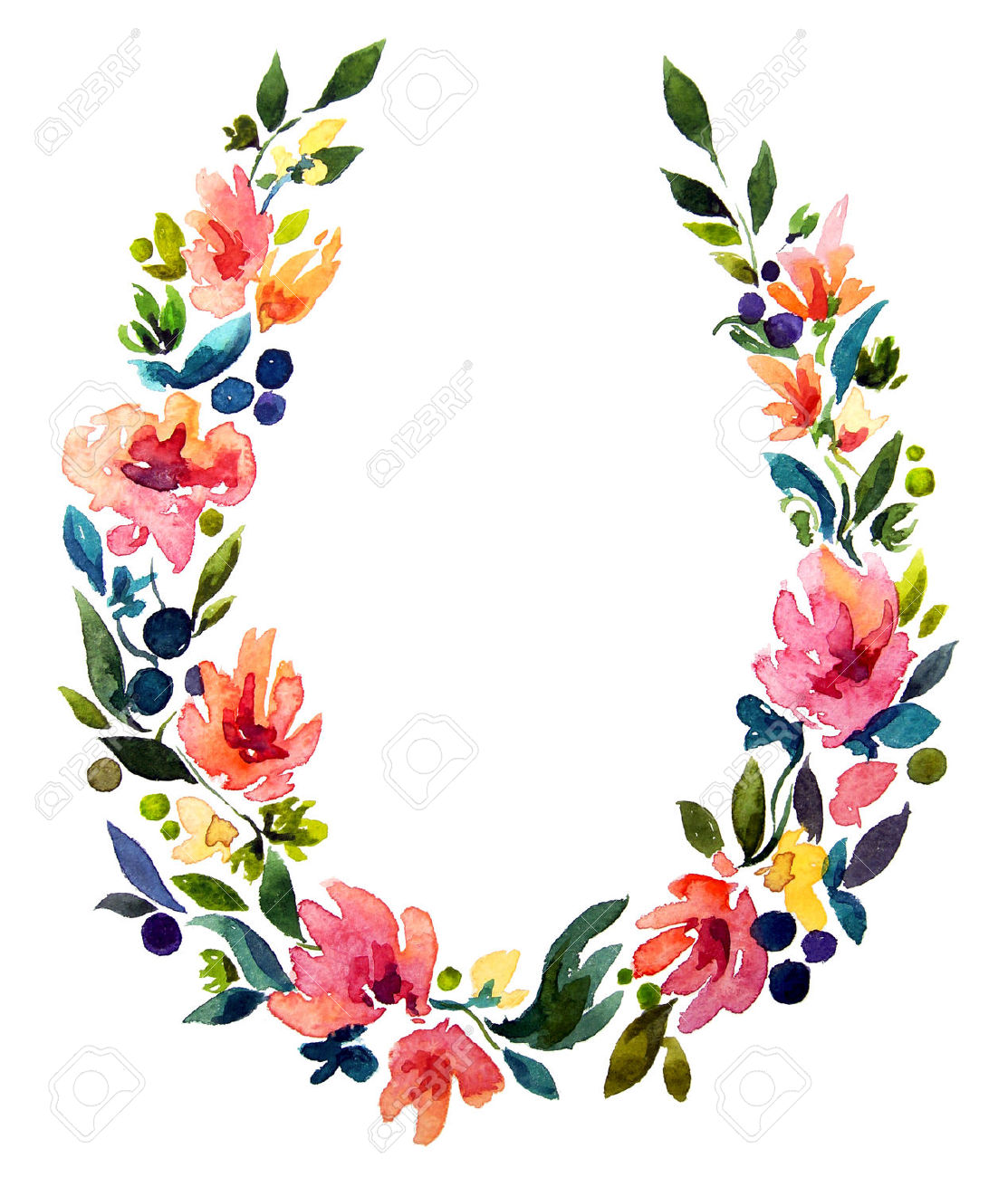 1113x1300 Floral Wreath Clipart