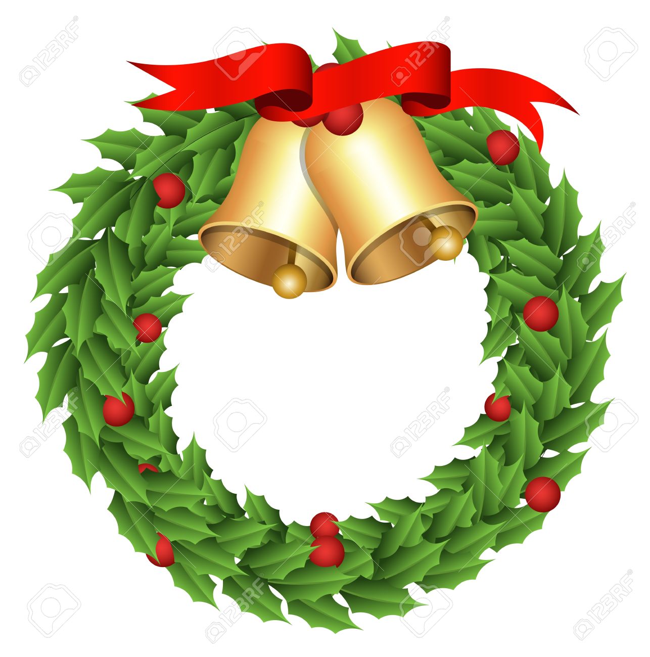 1286x1300 Holiday Wreath Clipart. Clipart Of A Holly And Berry Christmas