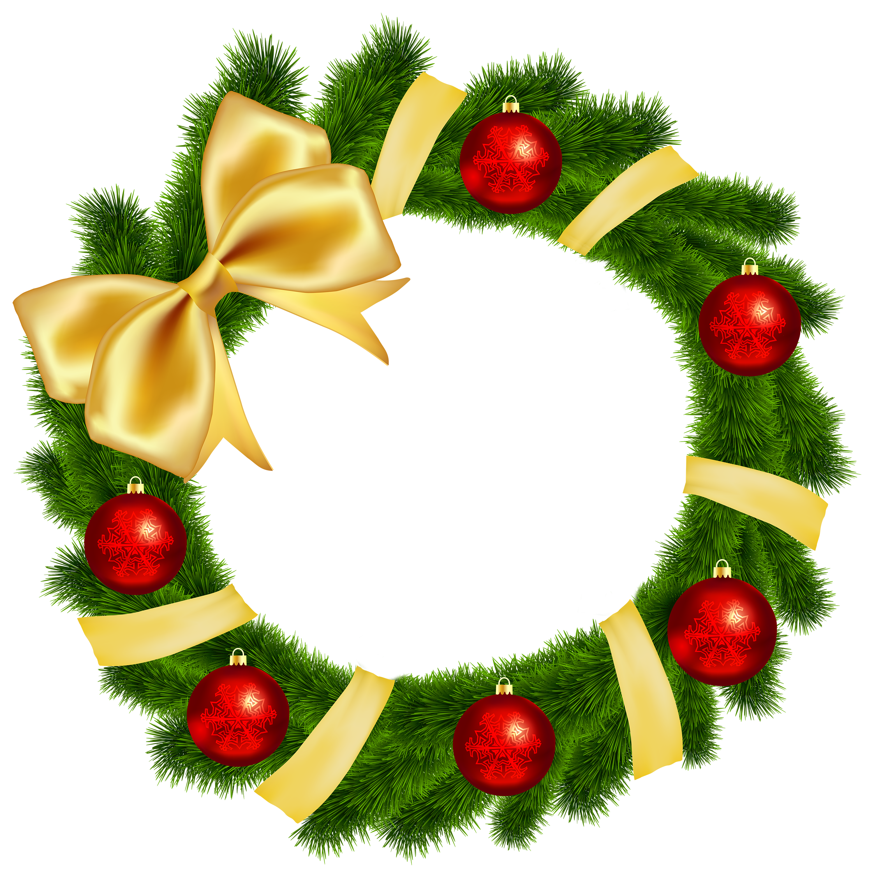3000x3014 Wreath Clipart Bow