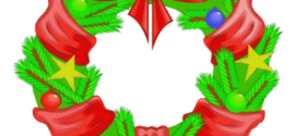 272x125 Free Christmas Wreath Clipart