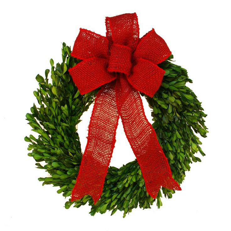 736x736 Decorating Preserved Boxwood Wreath In O Design With Red Ribbon