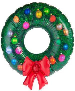 300x360 Inflatable Wreath Easy Blow Up Holiday Decoration