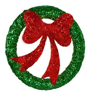 313x332 Northlight Lighted Wreath With Bow Sisal Christmas Decoration