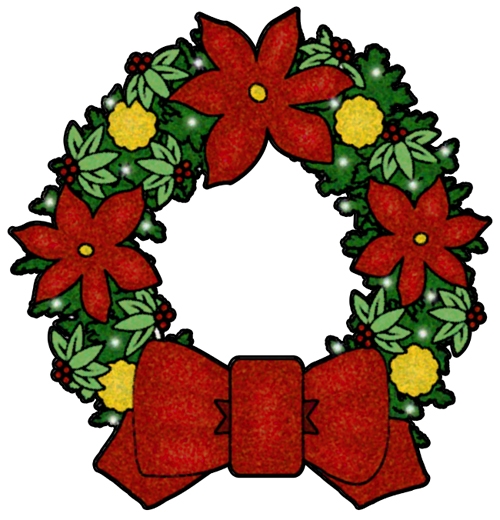 500x520 Wreath Clipart Christmas Garland Free Images