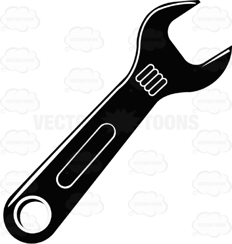 760x800 Black Clipart Wrench
