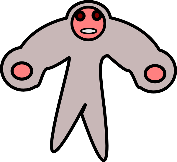 600x551 Wrestler Cartoon Clip Art Free Vector 4vector