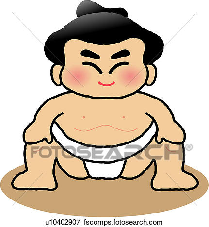 431x470 Clip Art Of Japanese, Wrestler, Tradition, Asian, Sports U10402907