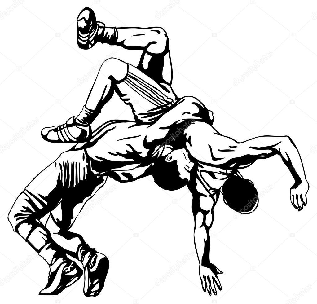 1023x981 Wrestling Stock Vectors, Royalty Free Wrestling Illustrations