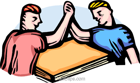 480x285 Two Men Having An Arm Wrestling Contest Royalty Free Vector Clip