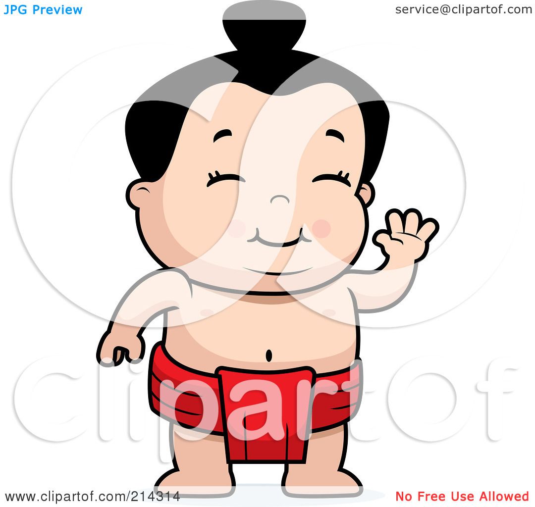 1080x1024 Royalty Free (Rf) Clipart Illustration Of A Cute Baby Sumo