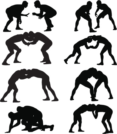 386x443 Wrestling Clipart