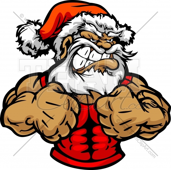 590x588 Santa Claus Wrestling Clipart And More Wrestling Mascots.