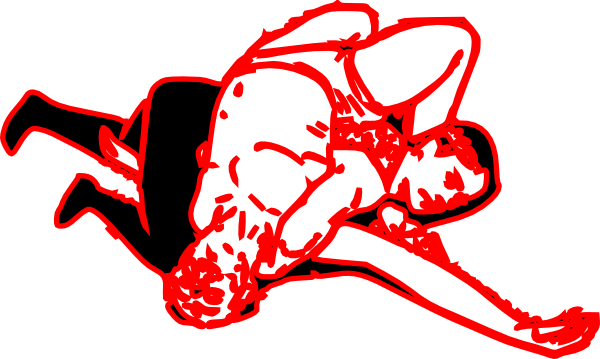 600x359 Vintage Wrestling Hold Clip Art