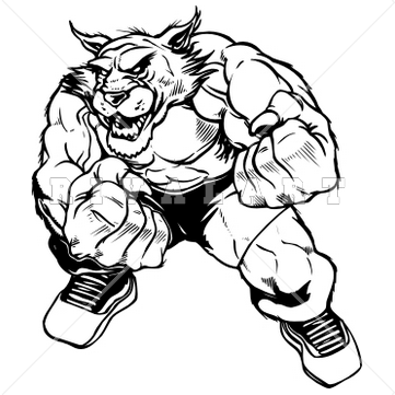 361x361 Wildcat Clipart Wrestling