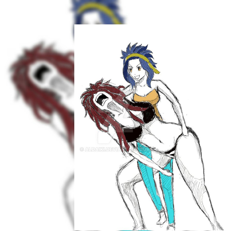 894x894 Erza Vs Levy Abdominal Stretch By Aldaiki