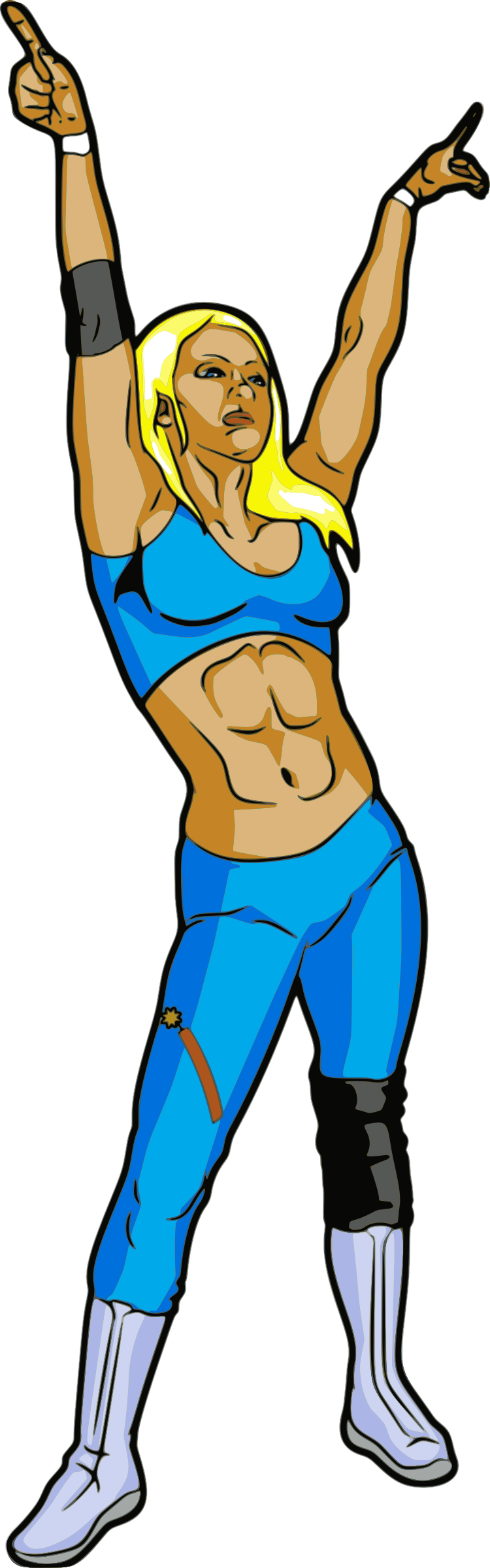 750x2400 Pro Wrestling Clipart