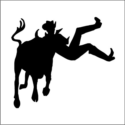 434x434 Steer Wrestling Clipart