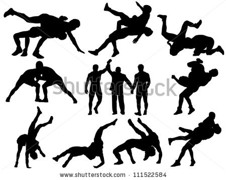 450x358 Wrestling Stance Clipart
