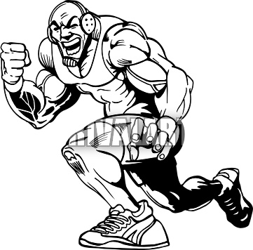 361x356 Bulldog Wrestling Clipart