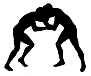 300x250 Wrestling Stance Clipart