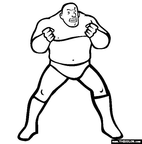 554x565 Pro Wrestling Online Coloring Pages Page 1