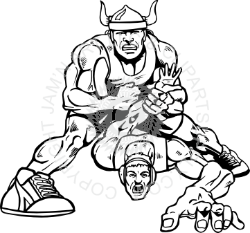 361x337 Viking Clipart Wrestling