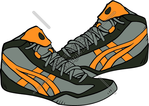 500x358 Wrestler Clipart Wrestling Shoe