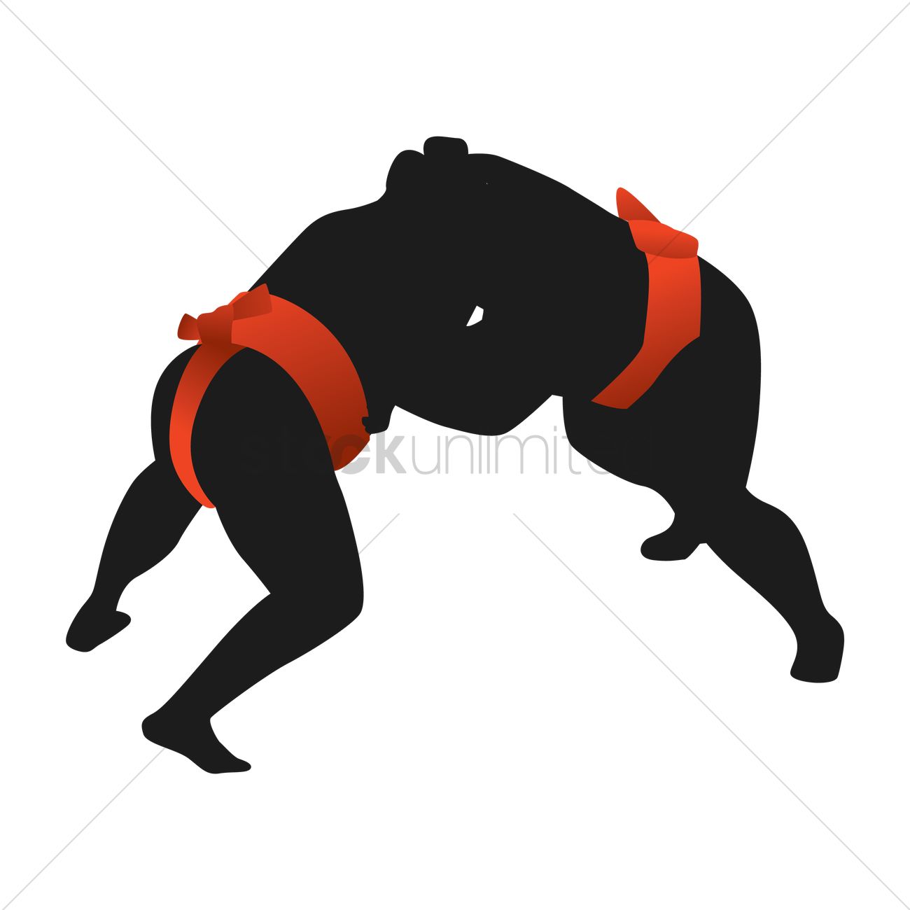 1300x1300 Free Silhouette Of Sumo Wrestler Vector Image