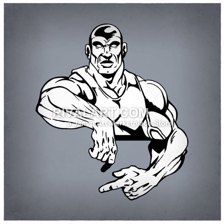 761x761 Wrestling Mascot Clipart