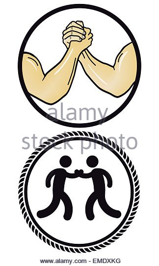 324x540 Arm Wrestling Stock Vector Images
