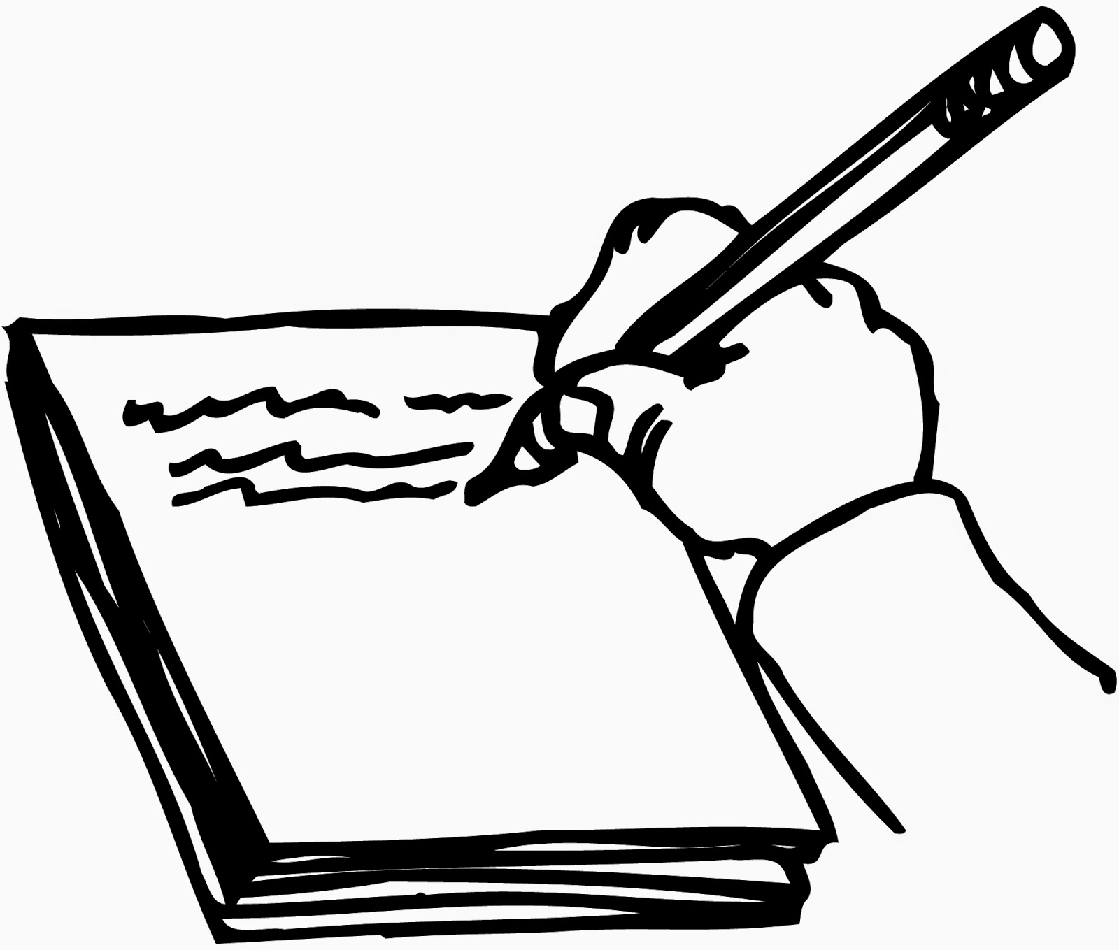 1600x1359 Writing In A Book Clipart