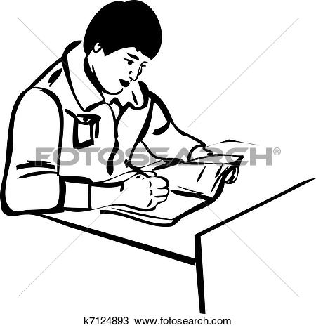 450x467 Illistration Clipart Writer