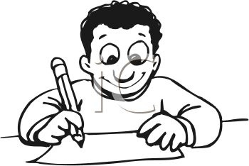 350x234 Student Writing Clipart Black And White Letters Example