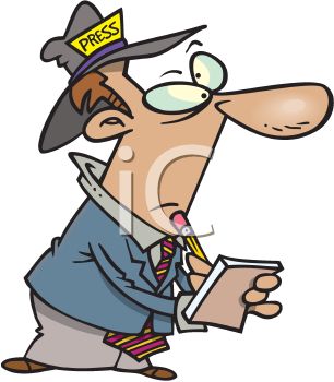 306x350 Newspaper Reporter Writing Notes