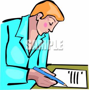 297x300 Man Writing On A Piece Of Paper