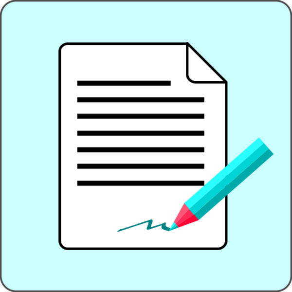 600x600 Paper And Pencil Document Paper Pencil Clip Art Free Vector