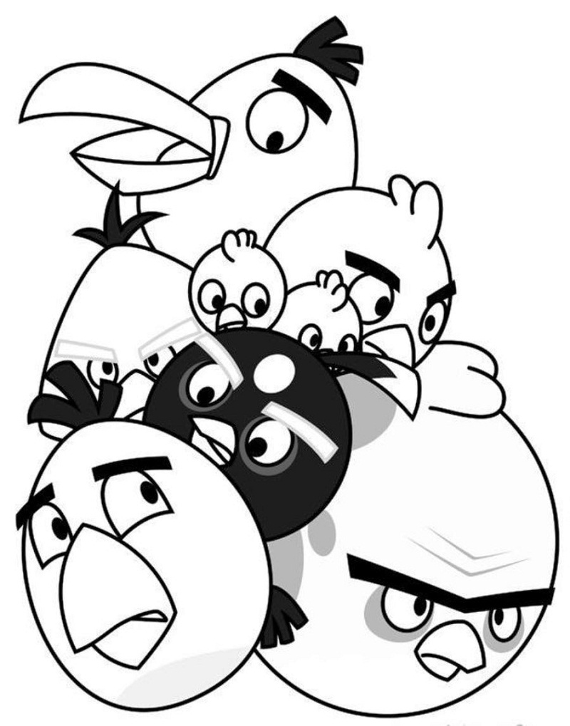 800x1019 Printable Angry Birds Coloring Pages Coloring Me