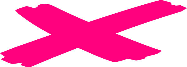 600x216 Pink X Symbol 2 Clip Art
