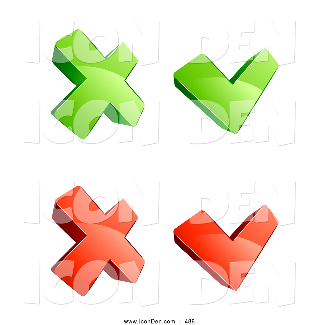 1024x1044 Check Mark And X Clip Art