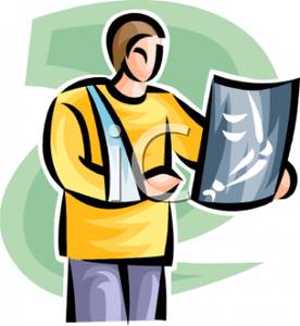 276x300 Picture A Man With His Arm In A Sling Looking At An X Ray
