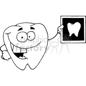 300x300 Royalty Free Happy Tooth Holding Up An X Ray Of A Tooth 378374
