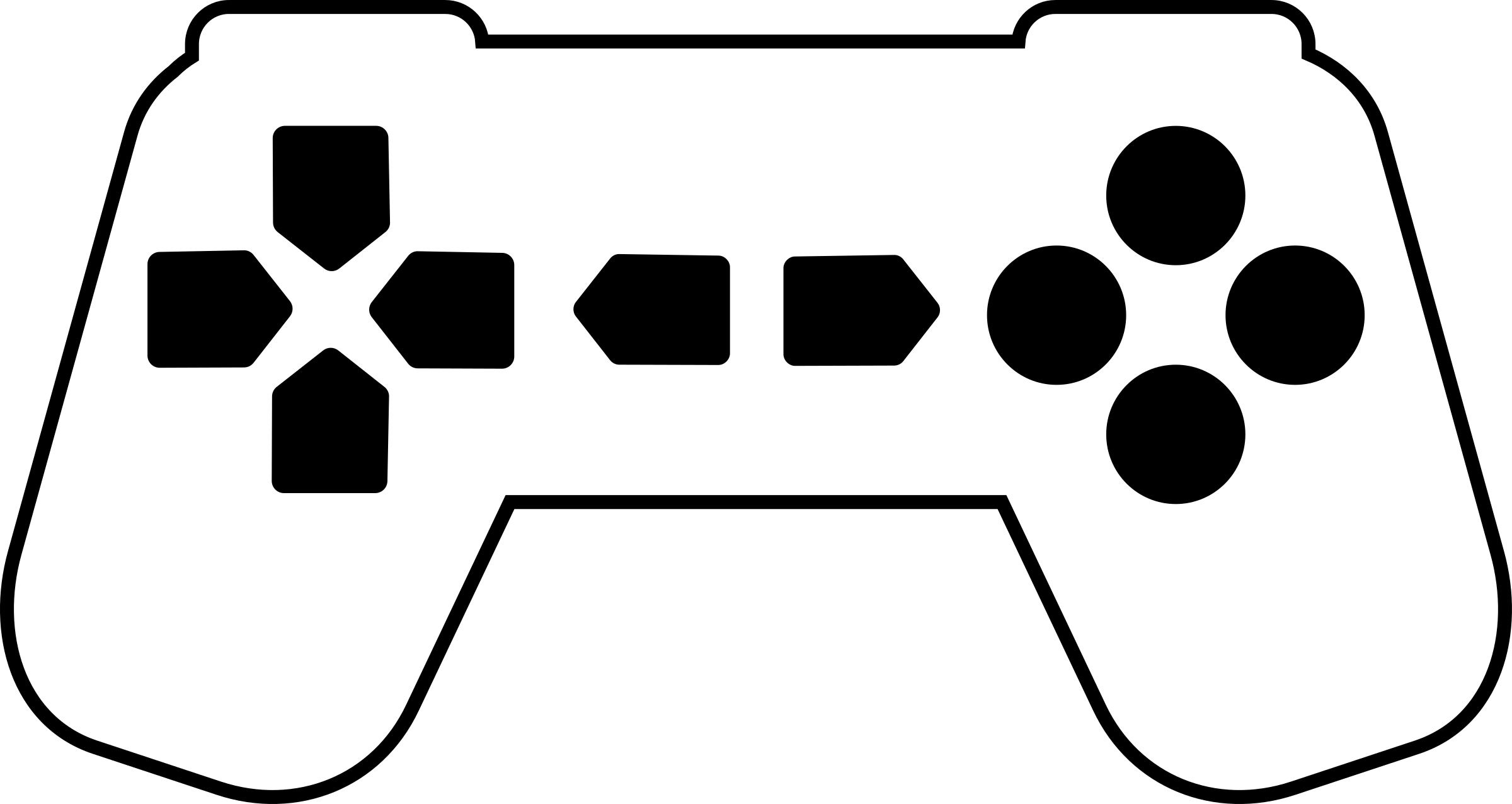 2400x1275 Game Controller Clipart
