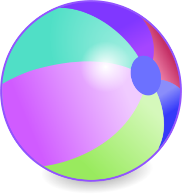 600x647 Beachball Vector Clip Art