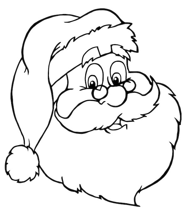 600x680 Santa Coloring Page